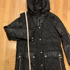 Very warm Zara Black Leather Coat